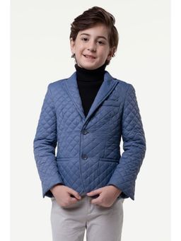 One Friday - Kids Boys Blue Quilted Blazer
