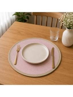 Prakartik - Cotton Braided 38 cm Round Placemat