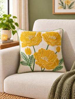 Haus & Kinder - Bloom Floral Embroidered Cushion Cover
