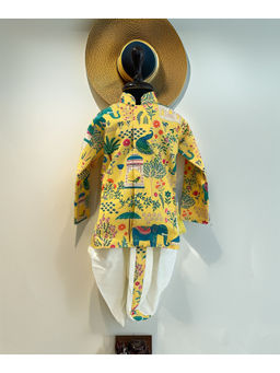 devils n angels - Yellow Ethnic Printed Kurta with Dhoti