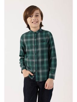 One Friday - Boys Green Checked Shirt