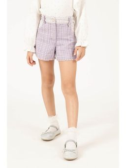 One Friday - Girls Lavender Boucle Shorts