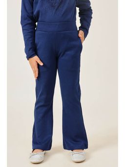 One Friday - Girls Navy Blue Knit Trouser