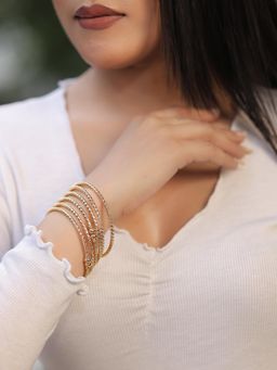 Kraft Smiths - Gold Toned Designer Bangle Stack