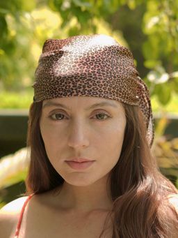 Hair Drama Co. - Lea Noir Bandana Scarf - Brown