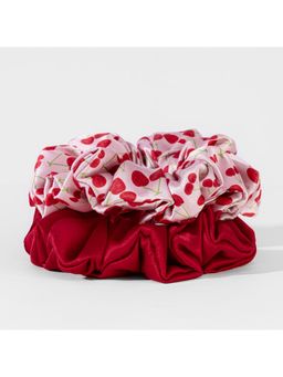 Hair Drama Co. - Cherry Scrunchies - Pack of 2 - Multi-Color