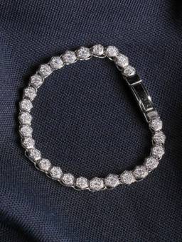 Palmonas - 925 Sterling Silver Frozen Dewdrop Tennis Bracelet for Womens
