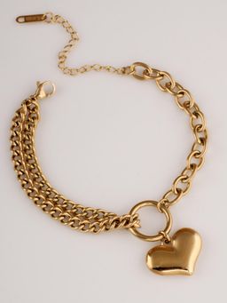 Palmonas - Bold Heart Bracelet for Womens - Waterproof and Anti-Tarnish