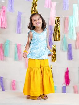 JILMIL - Girls Satin Kurta With Sharara