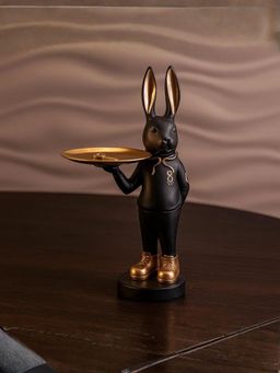 Smokey Cocktail - Black Cheerful Bunny Decor with Tray
