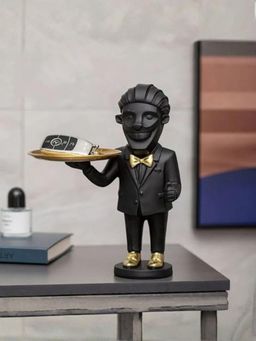 Smokey Cocktail - Black Monkey Butler with Serving Tray Decor