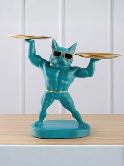 Smokey Cocktail - Green Muscular Dog Double Tray Decor