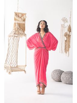 Chhavvi Aggarwal - Women Printed Pink Maxi Dress