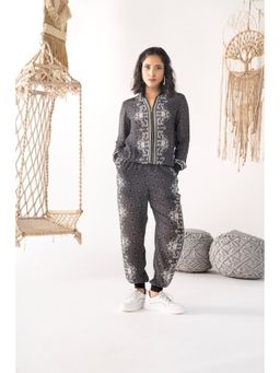 Chhavvi Aggarwal - Women Printed Black Jacket