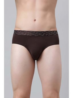 Van Heusen - Brown Solid Blended Brief