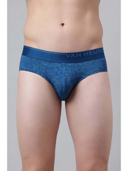 Van Heusen - Blue Printed Microfibre Brief