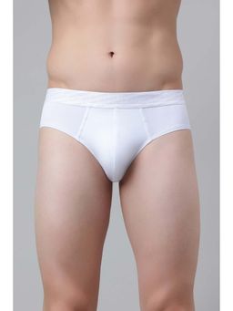 Van Heusen - White Solid Blended Brief