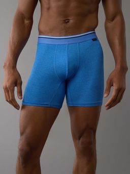 American Eagle - Blue Solid Polyester Blend Boxer Brief