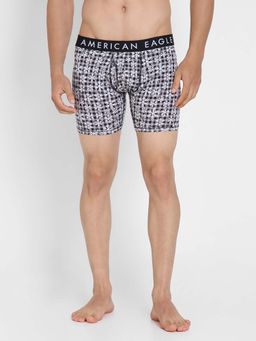 American Eagle - Grey Printed Cotton Blend Boxer Brief