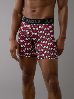 American Eagle - Black Printed Polyester Blend Boxer Brief