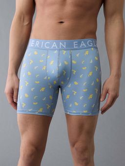 American Eagle - Blue Printed Polyester Blend Boxer Brief