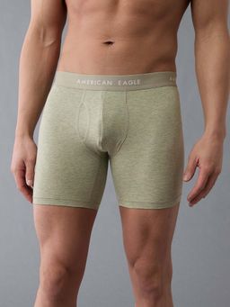 American Eagle - Green Printed Cotton Blend Boxer Brief