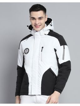Monte Carlo - Men White Colorblock Full Sleeves Jacket