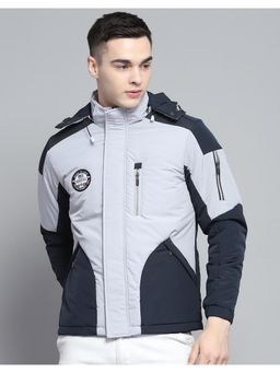 Monte Carlo - Men Grey Colorblock Full Sleeves Jacket