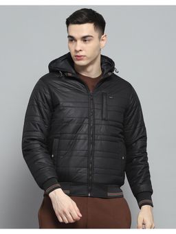 Monte Carlo - Men Black Solid Full Sleeves Jacket
