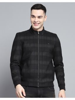 Monte Carlo - Men Black Solid Full Sleeves Jacket