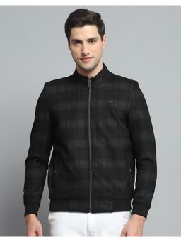 Monte Carlo - Men Black Solid Full Sleeves Jacket