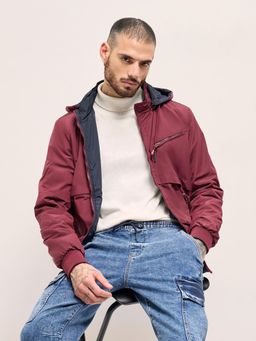 The Bear House - Men Multi-Color Solid Full Sleeves Jacket