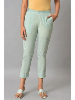 Aurelia - Green Straight Fit Trouser Pants