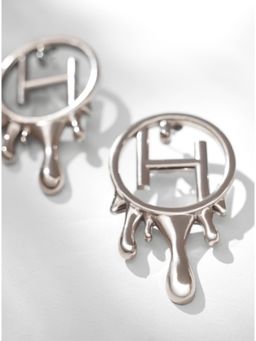 Outhouse - Drip Oh Midi Earrings In Silver Finish