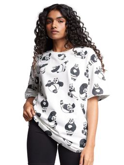 The Souled Store - Official Kung Fu Panda White Miracle Marshmallow Boyfriend T-shirt
