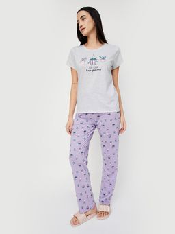 max - Women Printed T-shirt with Pyjama
