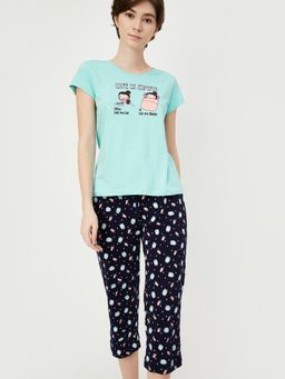 max - Women Printed T-shirt And Capri