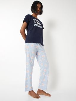 max - Women Printed T-shirt with Pyjama