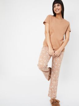 max - Women Printed T-shirt with Pyjama