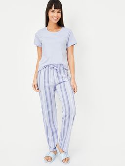 max - Women Striped T-shirt with Pyjama