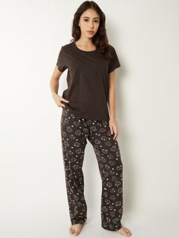 max - Women Printed T-shirt with Pyjama