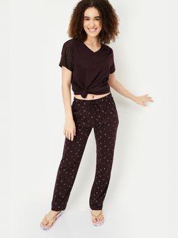 max - Women Printed T-shirt with Pyjama