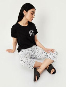 max - Women Printed T-shirt And Capri
