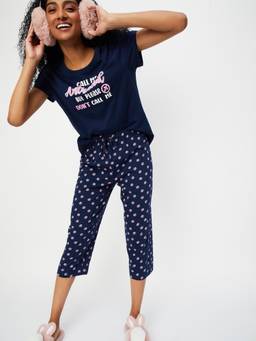 max - Women Printed T-shirt And Capri