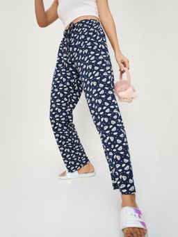 max - Women Graphic Printed Knit Pyjama With Drawstring Closure