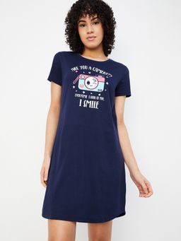 max - Women Printed Chemise Nightdress