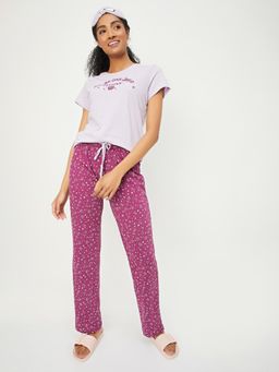 max - Women Printed T-shirt with Pyjama