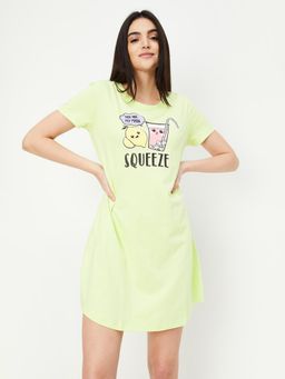 max - Women Graphic Printed Chemise Nightdress