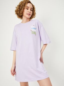 max - Women Boxy Fit Back Print Chemise Nightdress