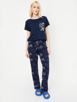 max - Women Floral Printed T-shirt with Pyjama